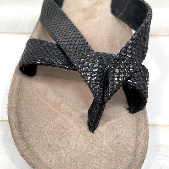 NWOB White Mountain Cliffs Black Cork Bed Manmade Sandals Sz 6 - Picture 7 of 9